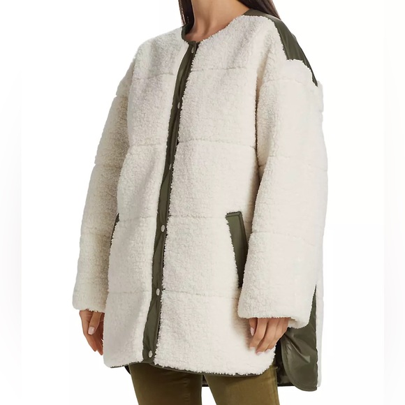 NWT💚 FRAME Oversized Quilted Army Liner Jacket. Size XS. Color:Multi - Picture 12 of 13